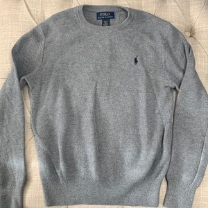 Polo Ralph Lauren boys gray knit sweater M 10/12